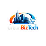 urbanbiztech logo with city skyline